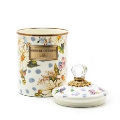 Wildflowers Blue Enamel Medium Canister