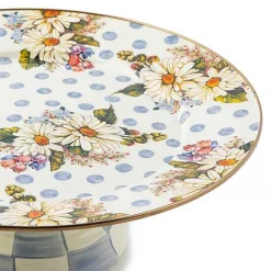 Wildflowers Blue Large Pedestal Platter