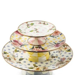 Wildflowers Blue Large Pedestal Platter