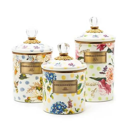 Wildflowers Green Large Canister
