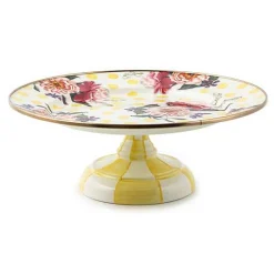 Wildflowers Yellow Small Pedestal Platter