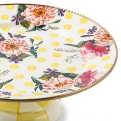 Wildflowers Yellow Small Pedestal Platter