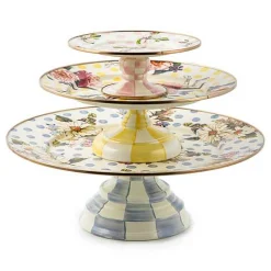 Wildflowers Yellow Small Pedestal Platter